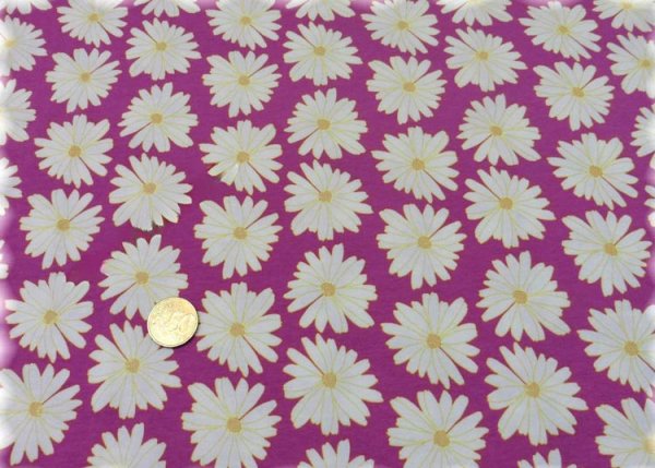 Margit Blumenstoff Jersey aus Baumwolle mit Margeriten